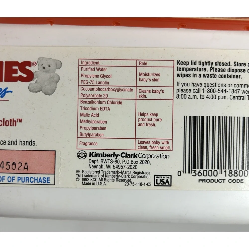 VTG 90's Huggies Baby Wipes Plastic Container Red Lid Empty Movie Prop Collector